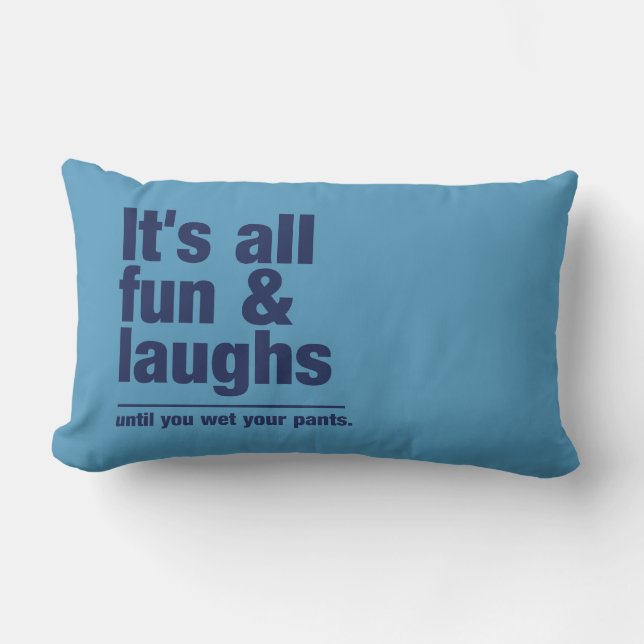 FUN & LAUGHS custom color throw pillow (Front)