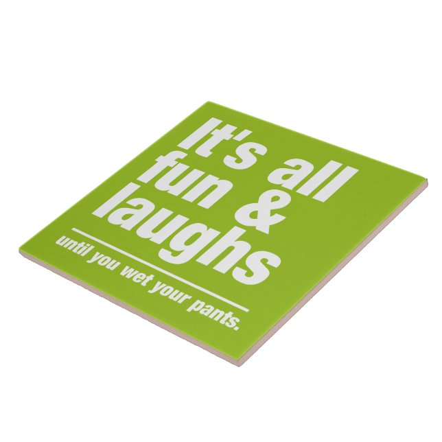 FUN & LAUGHS custom color tiles (Side)