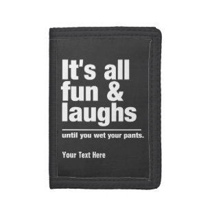FUN & LAUGHS custom color wallets