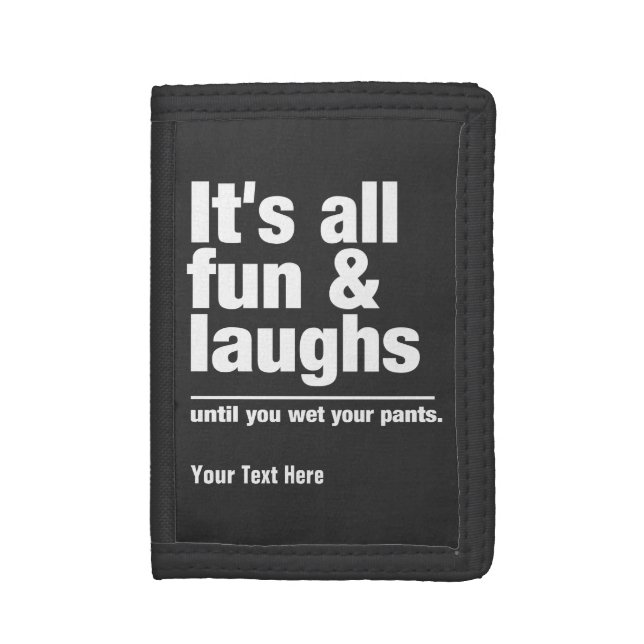 FUN & LAUGHS custom color wallets (Front Vertical)
