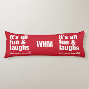 FUN & LAUGHS custom monogram & color body cushion