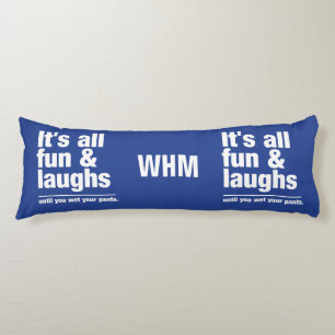 FUN & LAUGHS custom monogram & color body cushion