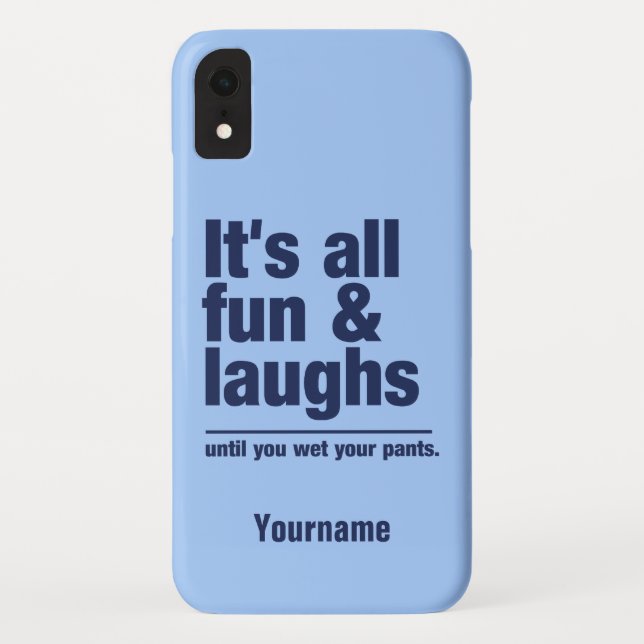FUN & LAUGHS custom name & color phone cases (Back)