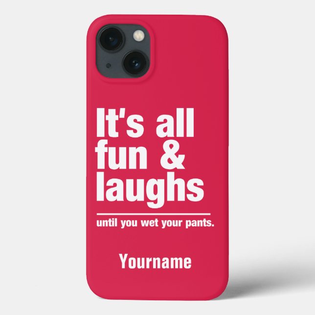 FUN & LAUGHS custom name & color phone cases (Back)
