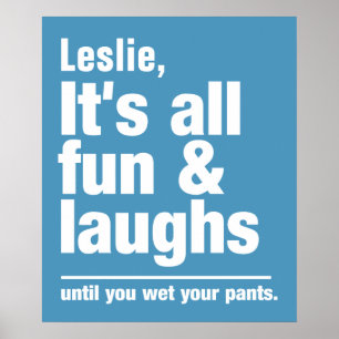 FUN & LAUGHS custom name & color poster