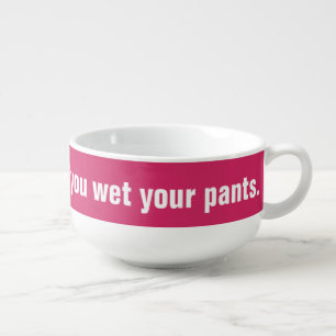 FUN & LAUGHS custom text & color soup mug
