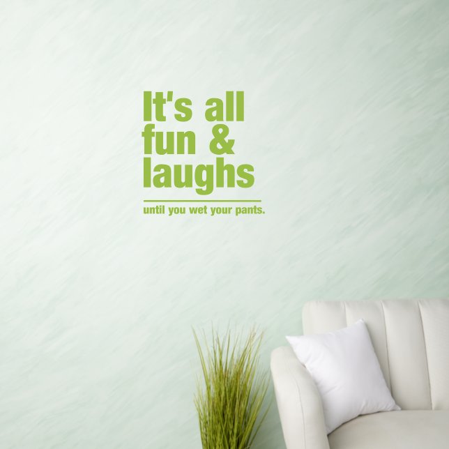 FUN & LAUGHS WALL DECAL  (Living Room)