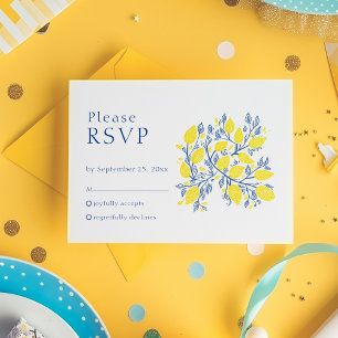 Fun lemon vines RSVP card