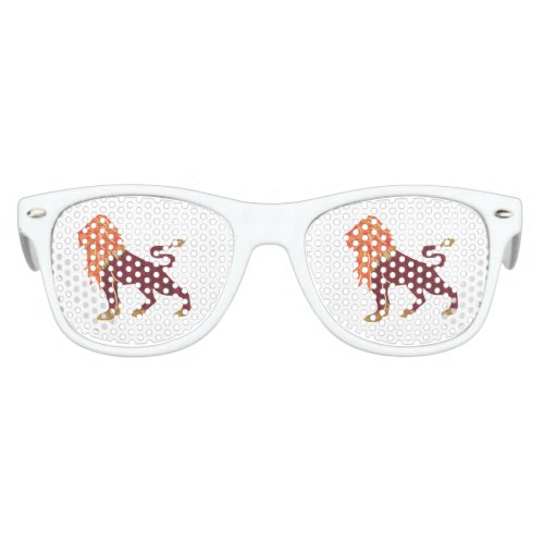 Fun Leo with Gold  Glitter Zodiac Kids Sunglasses