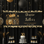 Fun Leopard Birthday Queen Thirty Birthday Banner<br><div class="desc">Modern,  chic and fun,  this birthday banner celebrates the wild queen in every woman! With a blend of leopard,  tiger,  and other wild prints,  this black,  orange and gold themed design is a fun way to celebrate a milestone birthday. Created by Simply Farmhouse Press.</div>