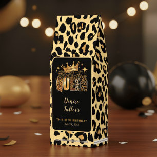 Fun Leopard Birthday Queen Thirty Birthday Roasted Coffee