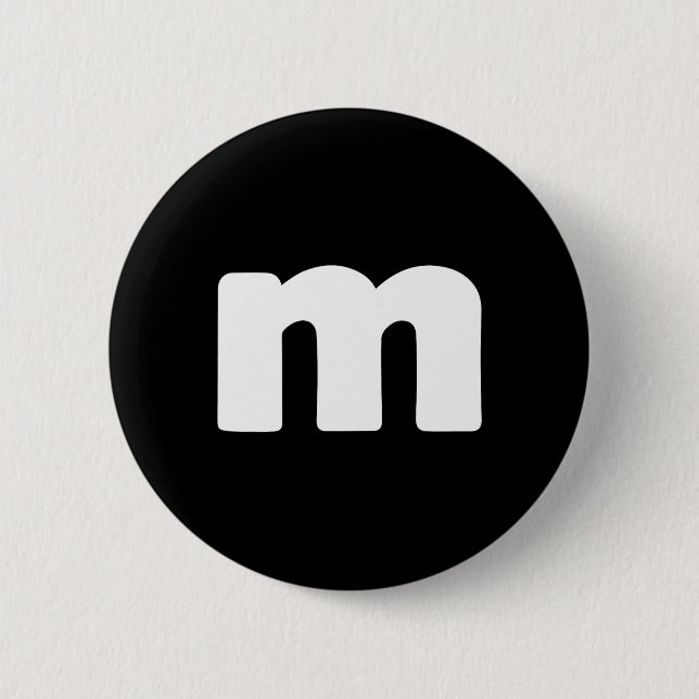 Fun Letter M Groups Halloween Team Groups Costume  Button (Front)