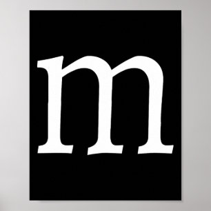 Fun Letter m Halloween Costumes Poster