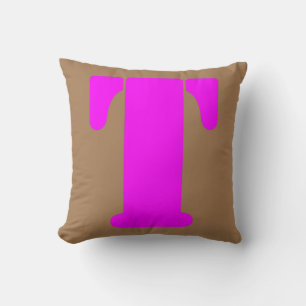 Fun Letter T Alphabet Teacher Kindergarten Throw Pillow
