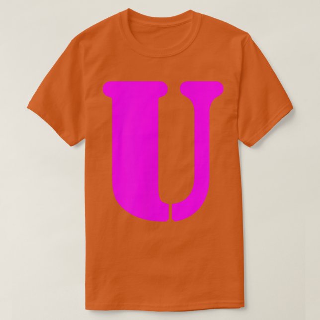 Fun Letter U Alphabet Teacher Kindergarten T-Shirt (Design Front)