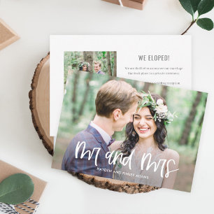 Fun Lettering Editable Color Wedding Announcement