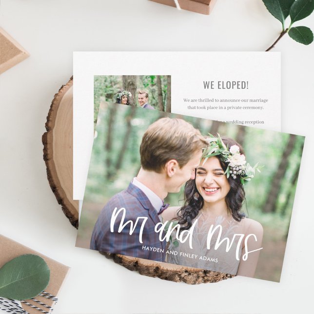 Fun Lettering Editable Color Wedding Announcement (Creator Uploaded)