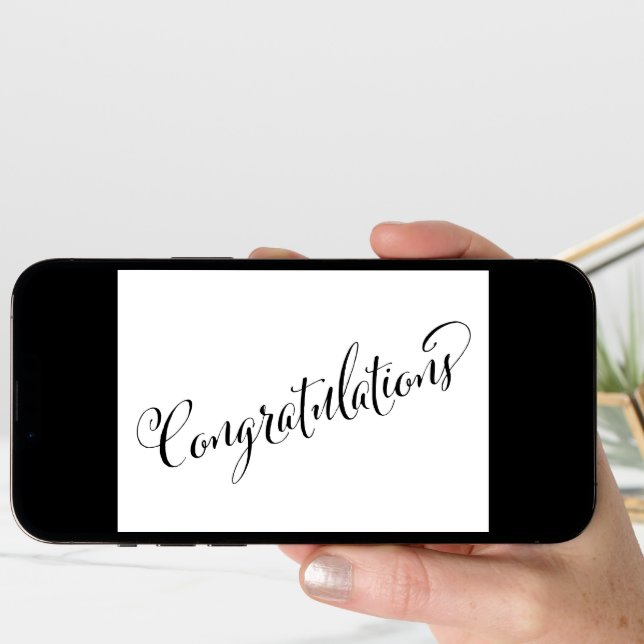 Fun Lettering Festive Congratulations Card (Front Digital)