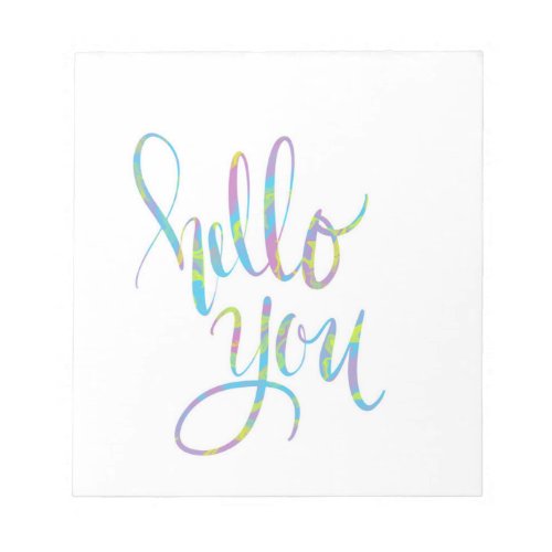Fun lettering notepad