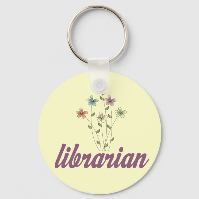 Fun Librarian Keychain (Front)