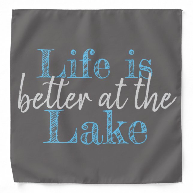 fun LIFE IS BETTER AT THE LAKE | Bandana (Front)