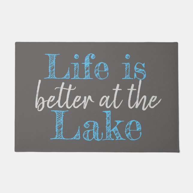 fun LIFE IS BETTER AT THE LAKE | Doormat (Front)