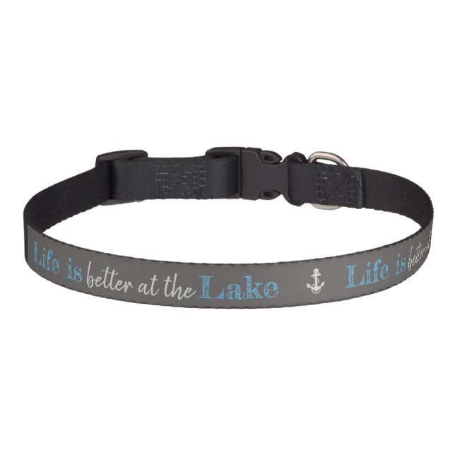 fun LIFE IS BETTER AT THE LAKE | Pet Collar (Front)
