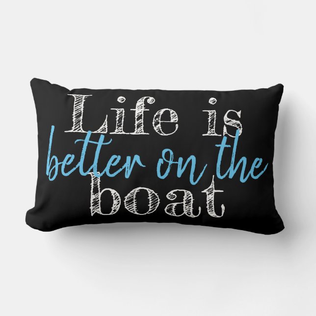 fun LIFE IS BETTER ON THE BOAT | Lumbar Pillow (Front)