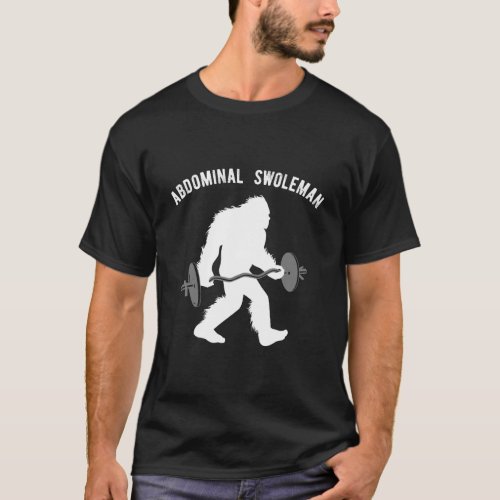 Fun Lifting Yeti Abdominal Swoleman Gift T_Shirt