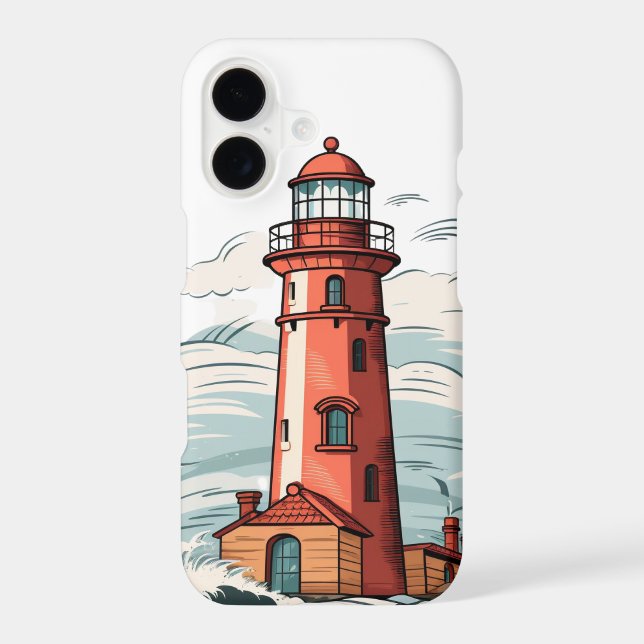Fun light house lovers  iphone case (Back)