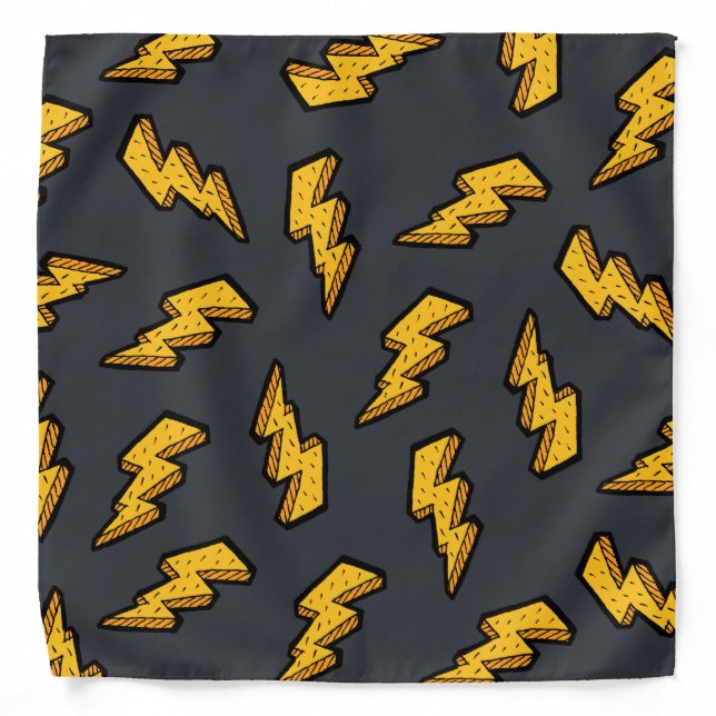 Fun Lightning Bolt Pattern Bandana (Front)
