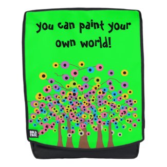 Abstract Colorful Trees Design Backpack