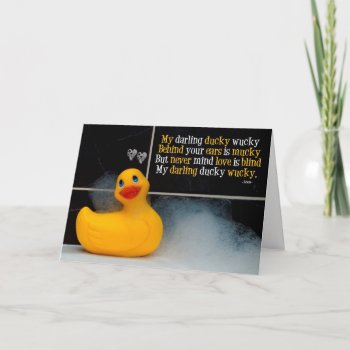 Fun Limerick Valentine's Day With Orange Rubber Holiday Card by moonlake at Zazzle