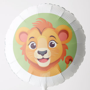 Fun lion Face safari zoo Wild jungle Birthday Par Balloon