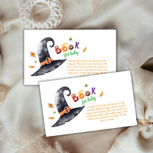 Fun Little Boo Witch Hat Books For Baby Shower Enclosure Card