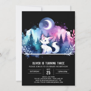 Fun Little Cat Birthday Invitation