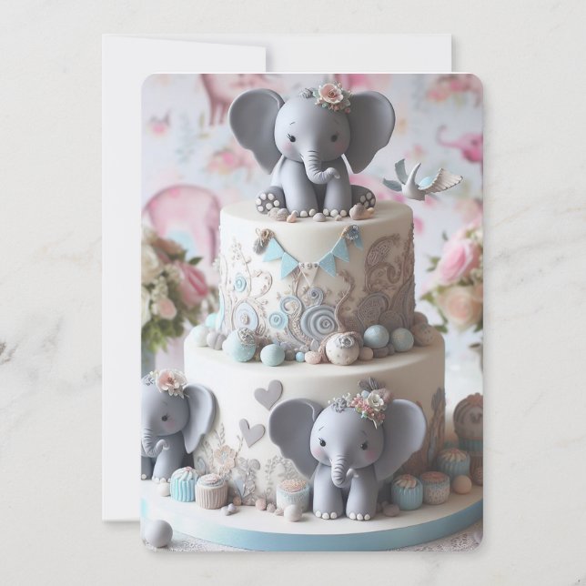 FUN LITTLE ELEPHANTS LAYER CAKE (Front)
