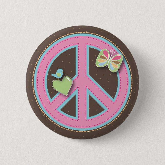 Fun Little Peace Sign Pin (Front)