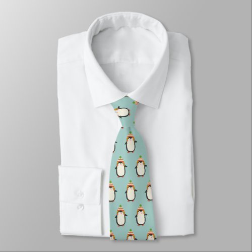 Fun Little Penguin Pattern _ Christmas Neck Tie