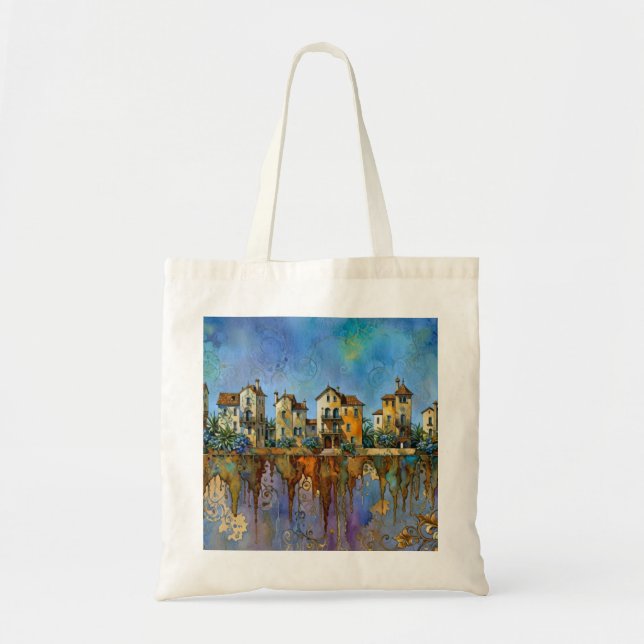 fun little town tote bag (Front)