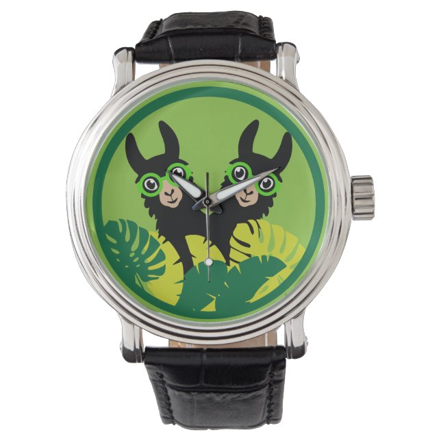 Fun Llama Alpaca Best Friends Watch (Front)
