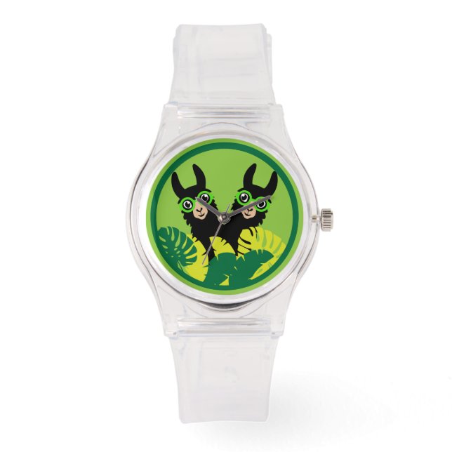 Fun Llama Alpaca Best Friends Watch (Front)