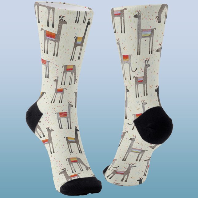 Fun Llama Alpaca Pattern Socks (Llama alpaca pattern socks)