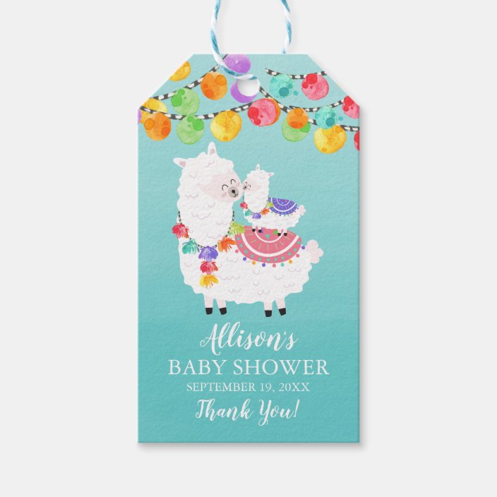 Fun Llama Mama Baby Shower Favor Gift Tag | Zazzle.com