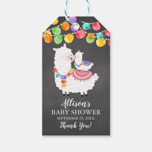 Fun Llama Mama Baby Shower Favor Gift Tag