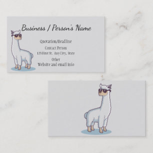 Fun LLama Nature Animal Custom Business Card