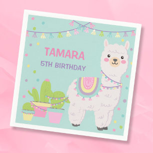 Fun llama party napkins