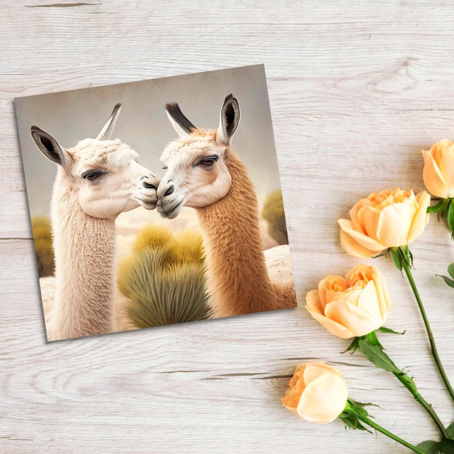 Fun Llamas Kissing Thank you Congrats (Creator Uploaded)
