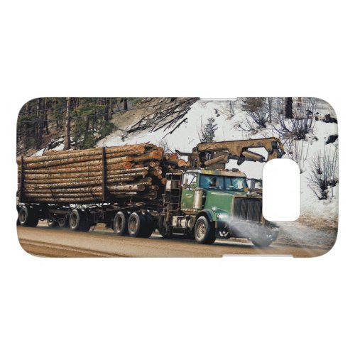 Fun Log In _ Log Out Logging Trucker Art Design Ca Samsung Galaxy S7 Case