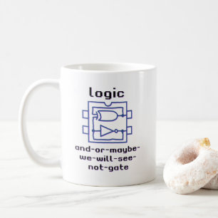 Fun logic gate with boolean function  coffee mug